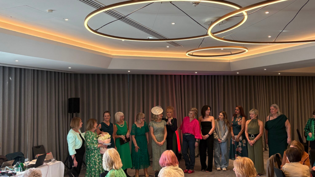 Picture shows a group of ladies at a fashion show